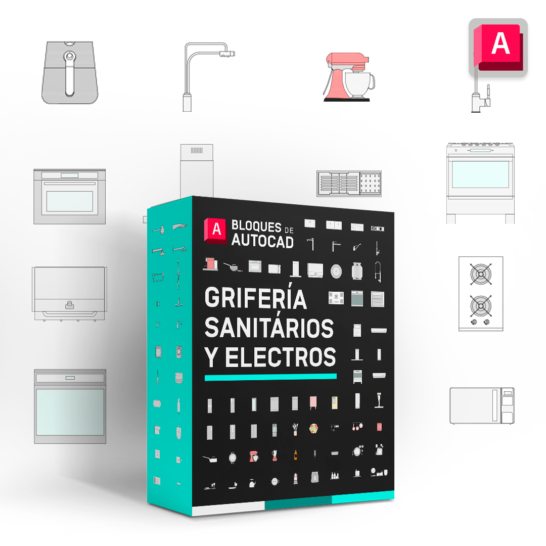 Bloques de AutoCAD: Fontanería, Sanitarios y Electrodomésticos